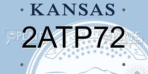 2ATP72 Kansas License Plate