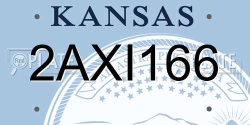 2AXI166 Kansas License Plate