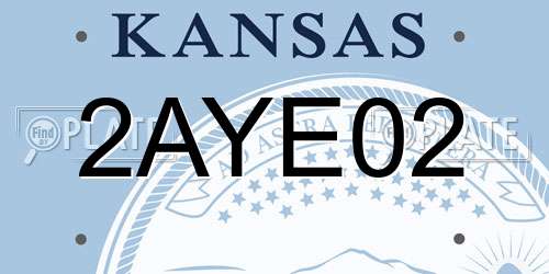 2AYE02 Kansas License Plate