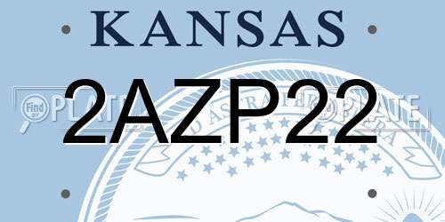 2AZP22 Kansas License Plate