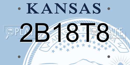 2B18T8 Kansas License Plate