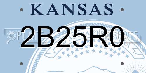 2B25R0 Kansas License Plate
