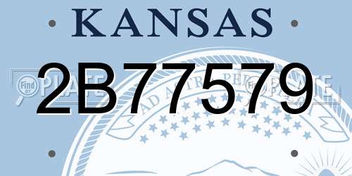 2B77579 Kansas License Plate