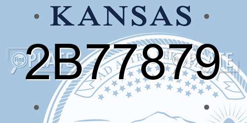 2B77879 Kansas License Plate