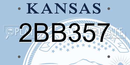 2BB357 Kansas License Plate