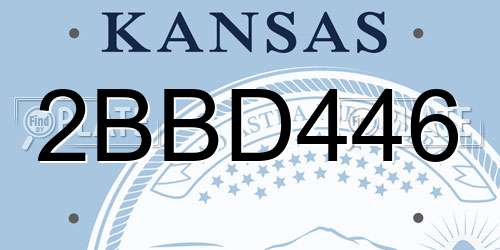 2BBD446 Kansas License Plate