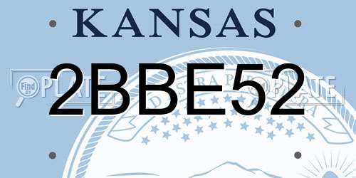 2BBE52 Kansas License Plate