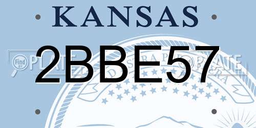 2BBE57 Kansas License Plate