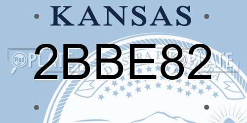 2BBE82 Kansas License Plate