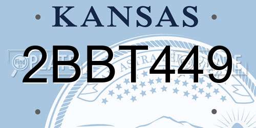 2BBT449 Kansas License Plate