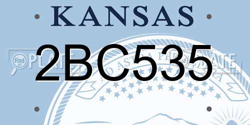 2BC535 Kansas License Plate