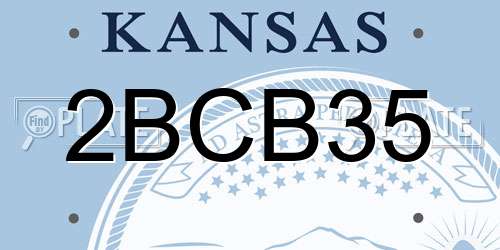 2BCB35 Kansas License Plate
