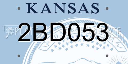 2BD053 Kansas License Plate