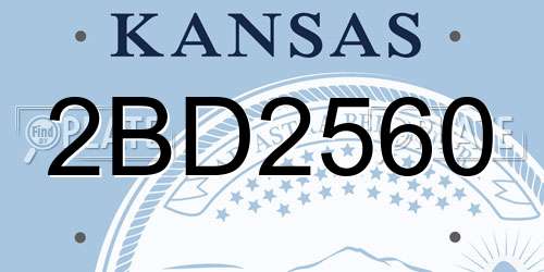 2BD2560 Kansas License Plate
