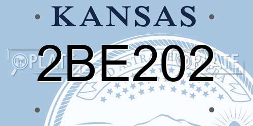 2BE202 Kansas License Plate