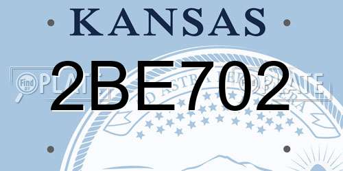 2BE702 Kansas License Plate