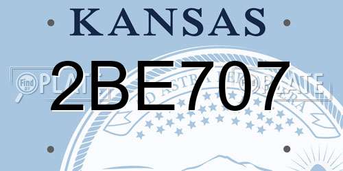 2BE707 Kansas License Plate