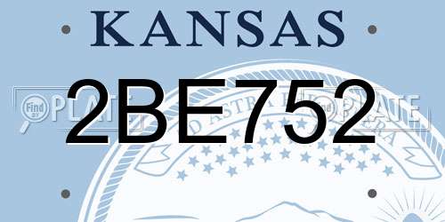 2BE752 Kansas License Plate