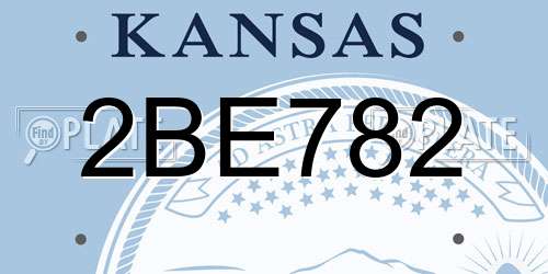 2BE782 Kansas License Plate