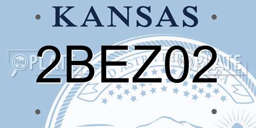 2BEZ02 Kansas License Plate