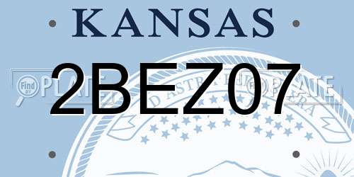 2BEZ07 Kansas License Plate