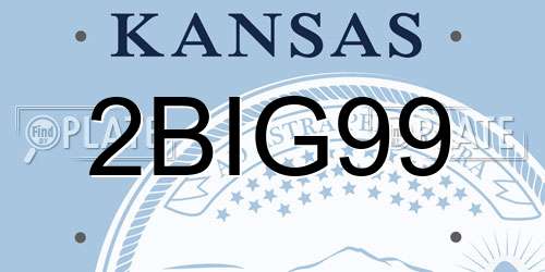 2BIG99 Kansas License Plate