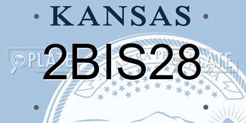 2BIS28 Kansas License Plate