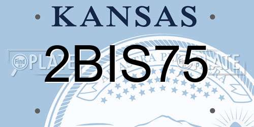 2BIS75 Kansas License Plate