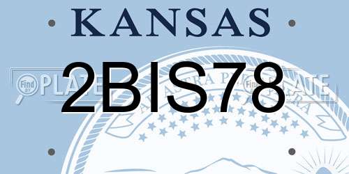 2BIS78 Kansas License Plate
