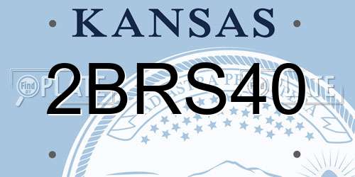 2BRS40 Kansas License Plate