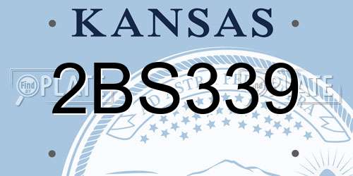 2BS339 Kansas License Plate