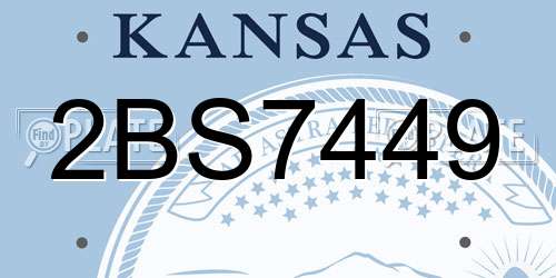 2BS7449 Kansas License Plate