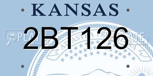 2BT126 Kansas License Plate
