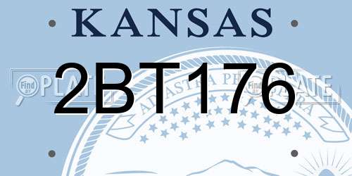 2BT176 Kansas License Plate