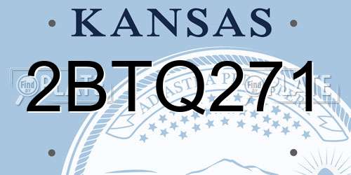 2BTQ271 Kansas License Plate