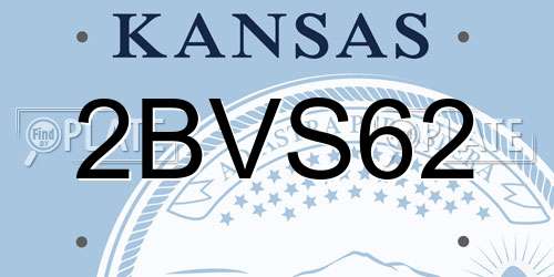 2BVS62 Kansas License Plate