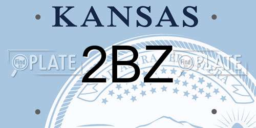 2BZ Kansas License Plate