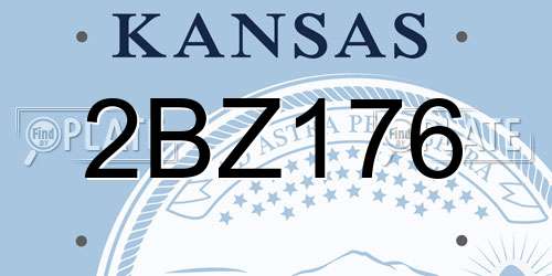 2BZ176 Kansas License Plate