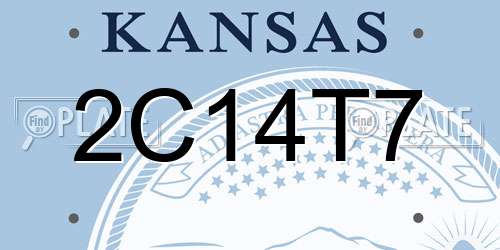 2C14T7 Kansas License Plate