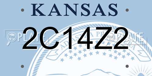 2C14Z2 Kansas License Plate