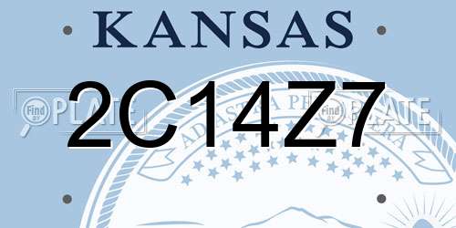 2C14Z7 Kansas License Plate