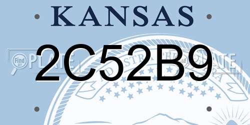2C52B9 Kansas License Plate