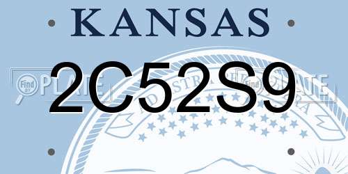 2C52S9 Kansas License Plate