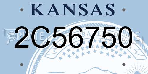 2C56750 Kansas License Plate