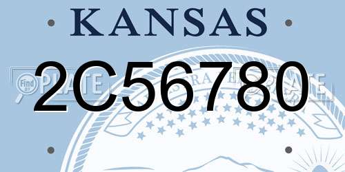 2C56780 Kansas License Plate