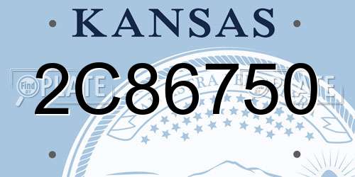 2C86750 Kansas License Plate