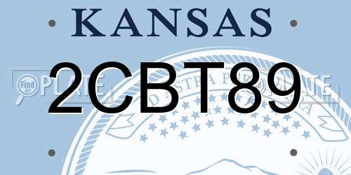 2CBT89 Kansas License Plate