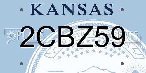 2CBZ59 Kansas License Plate