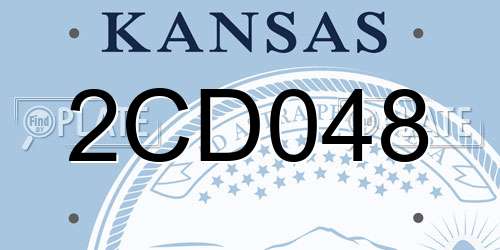 2CD048 Kansas License Plate