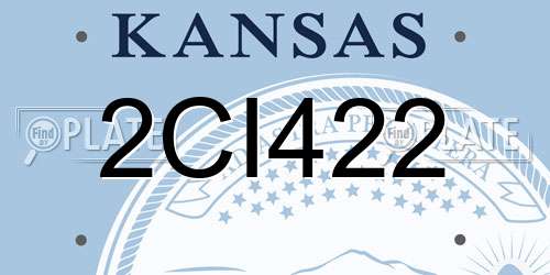 2CI422 Kansas License Plate
